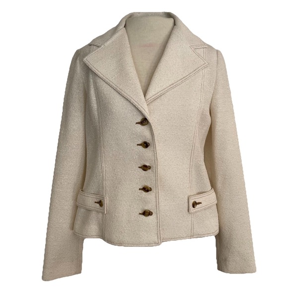Jackets & Blazers - Vintage Custom Tailored‎ By Nardis Of Dallas Blazer Jacket Cream Vintage